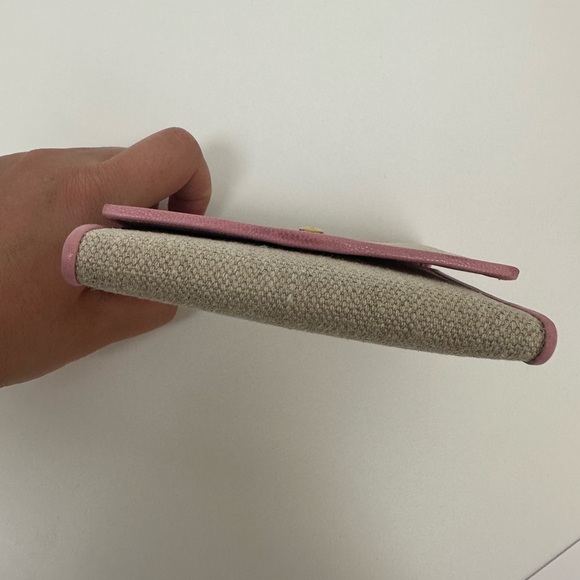 Yves Saint Laurent Pink and Cream Woven Clutch - Picture 12 of 13